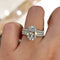 Dazzling Oval CZ Bridal Ring Set – 3 Piece Silver Color Rings