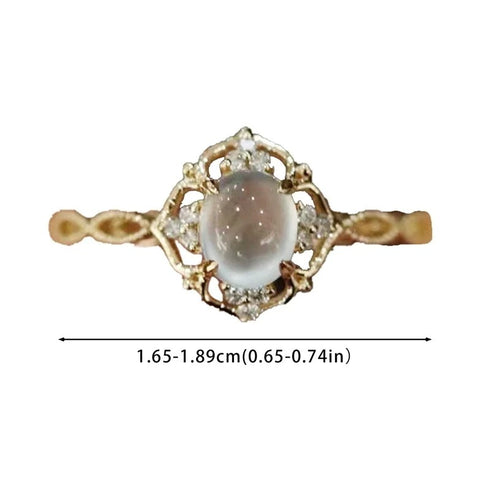 Luxury Adjustable Moonstone Ring