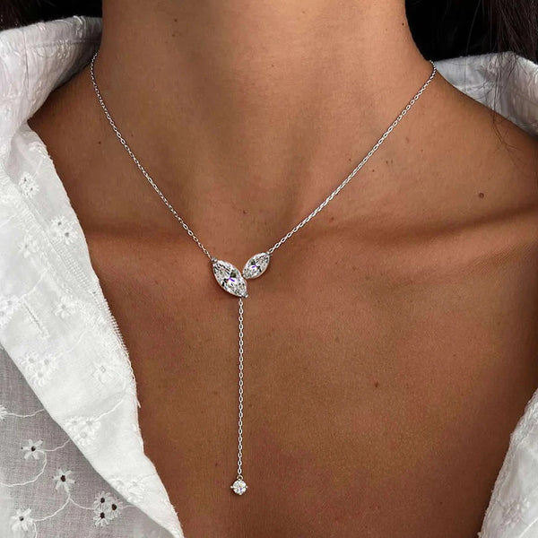 Moissanite Marquise Pendant Necklace